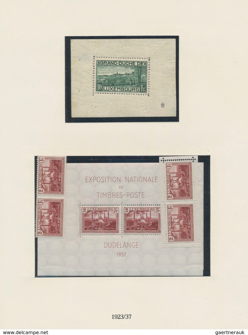 Luxemburg: 1852/1987 Ca., Luxenburg Markensammlung überwiegend Postfrisch Nur In Den Anfangsjahren E - Andere & Zonder Classificatie