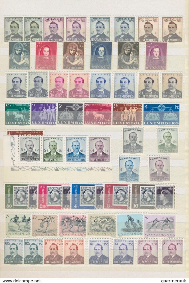 Luxemburg: 1852/2012, Comprehensive Mint And Used Collection/accumulation In Three Stockbooks, Excep - Other & Unclassified