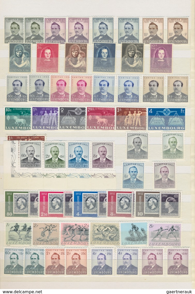 Luxemburg: 1852/2012, Comprehensive Mint And Used Collection/accumulation In Three Stockbooks, Excep - Autres & Non Classés