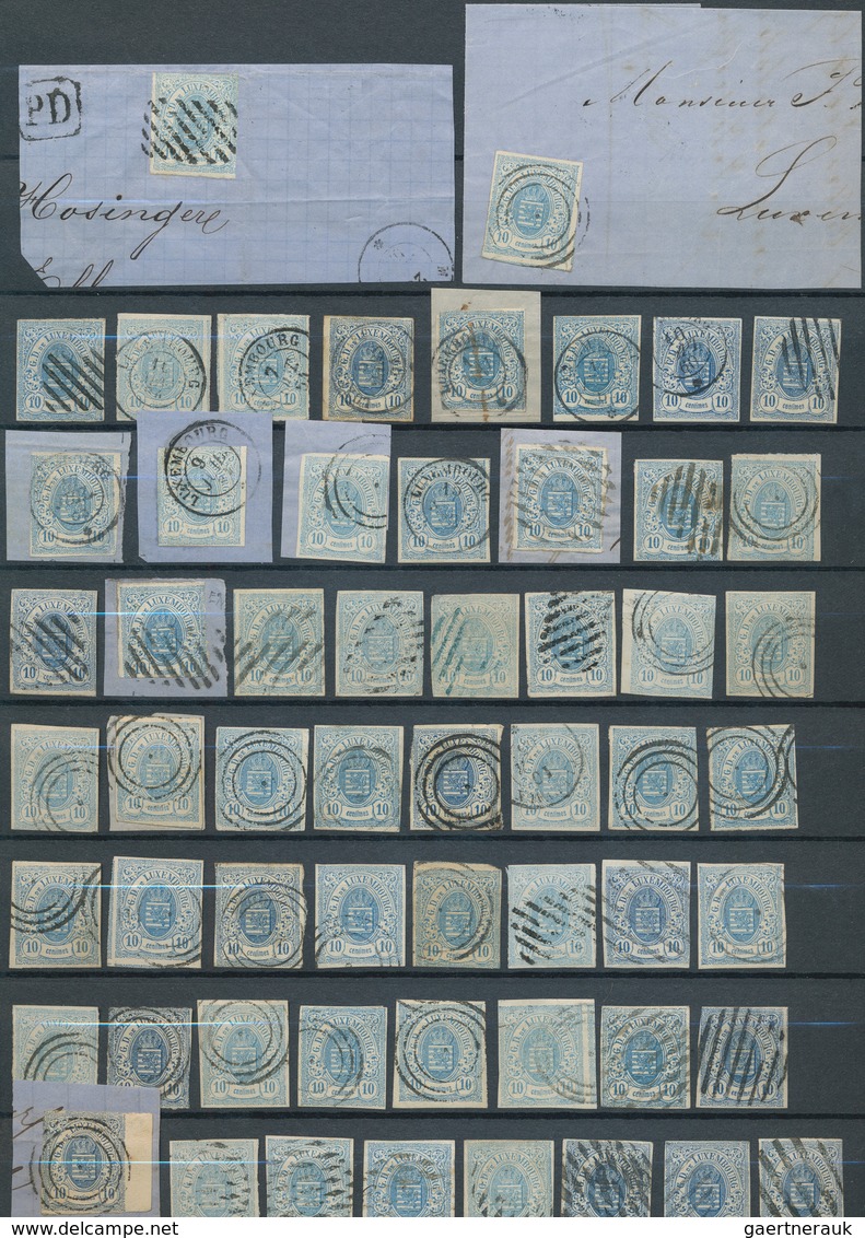 Luxemburg: 1859/1863, IMPERF. ISSUE, Specialised Collection/assortment Of 218 Stamps, Comprising All - Other & Unclassified
