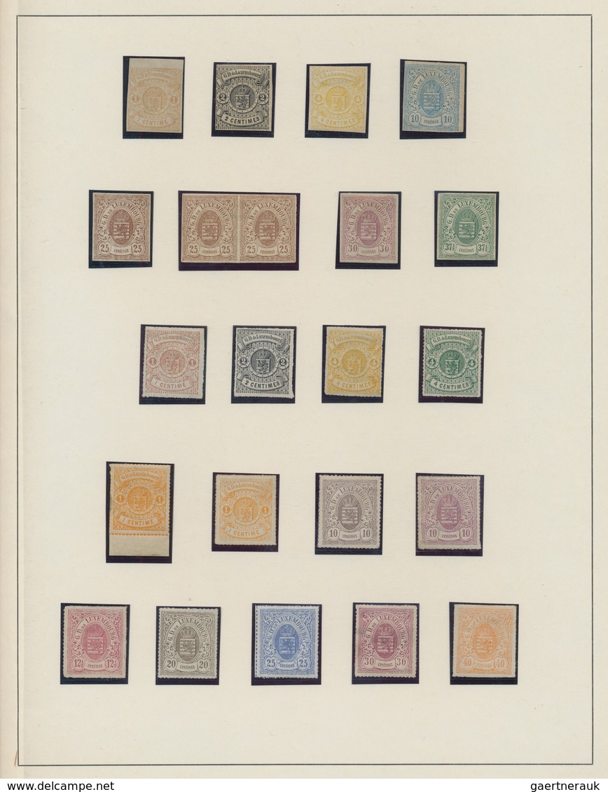 Luxemburg: 1859/1884, A Lovely Mint Collection Of 51 Stamps (predominantly With Gum!), Neatly Arrang - Otros & Sin Clasificación