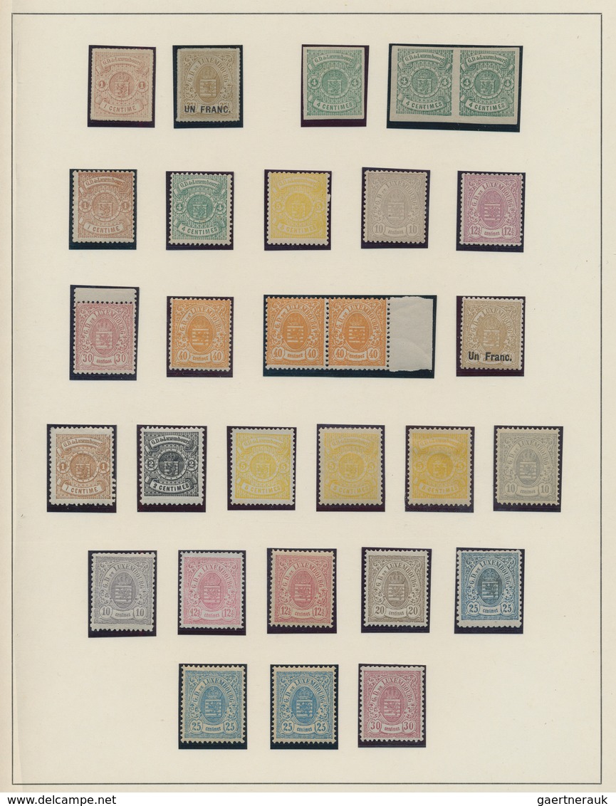 Luxemburg: 1859/1884, A Lovely Mint Collection Of 51 Stamps (predominantly With Gum!), Neatly Arrang - Other & Unclassified