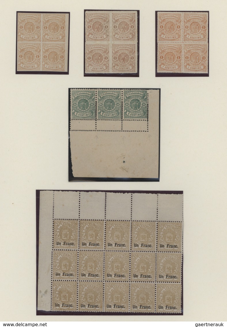 Luxemburg: 1859/1884, Mint Collection Of 95 Stamps Within Units, Neatly Mounted On Leaves, Comprisin - Andere & Zonder Classificatie