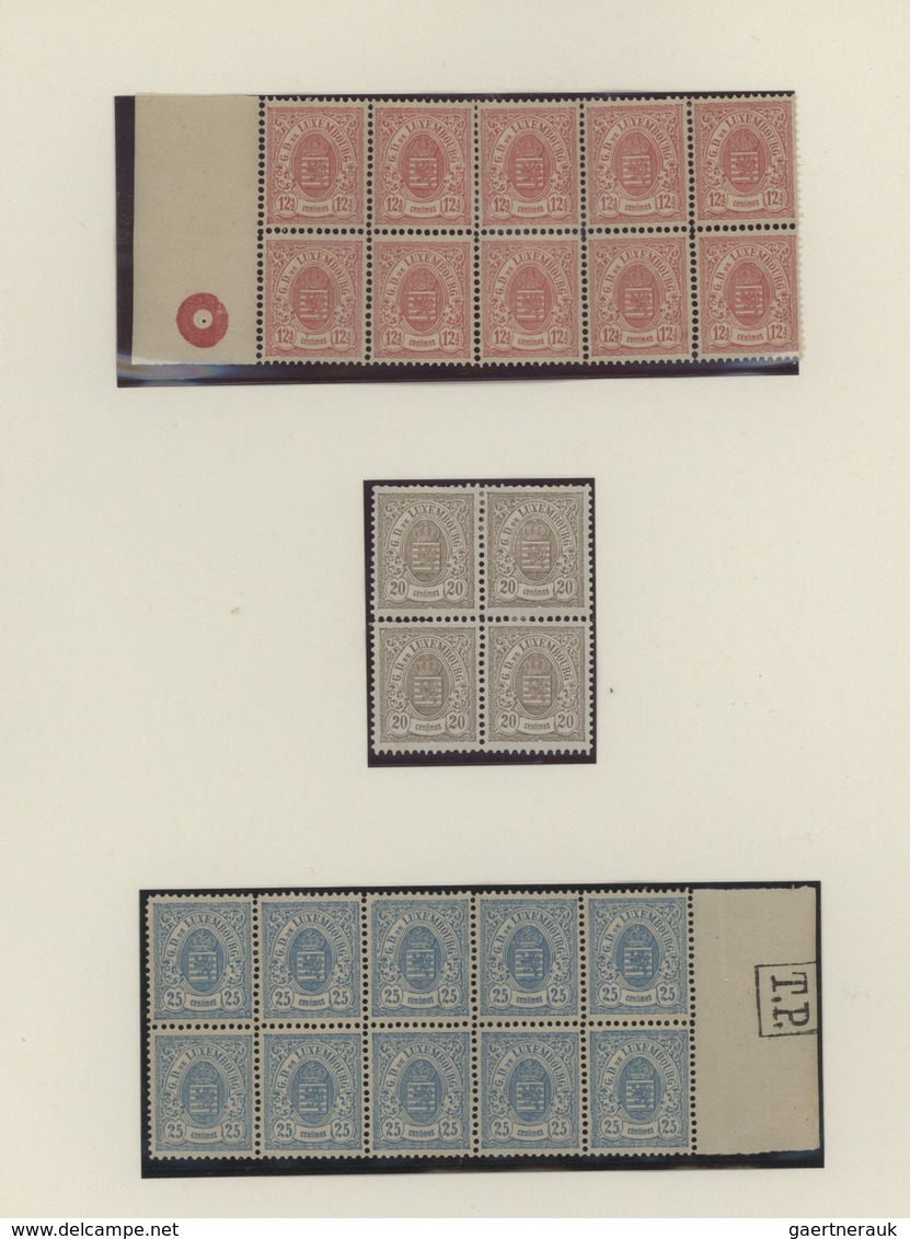 Luxemburg: 1859/1884, Mint Collection Of 95 Stamps Within Units, Neatly Mounted On Leaves, Comprisin - Andere & Zonder Classificatie