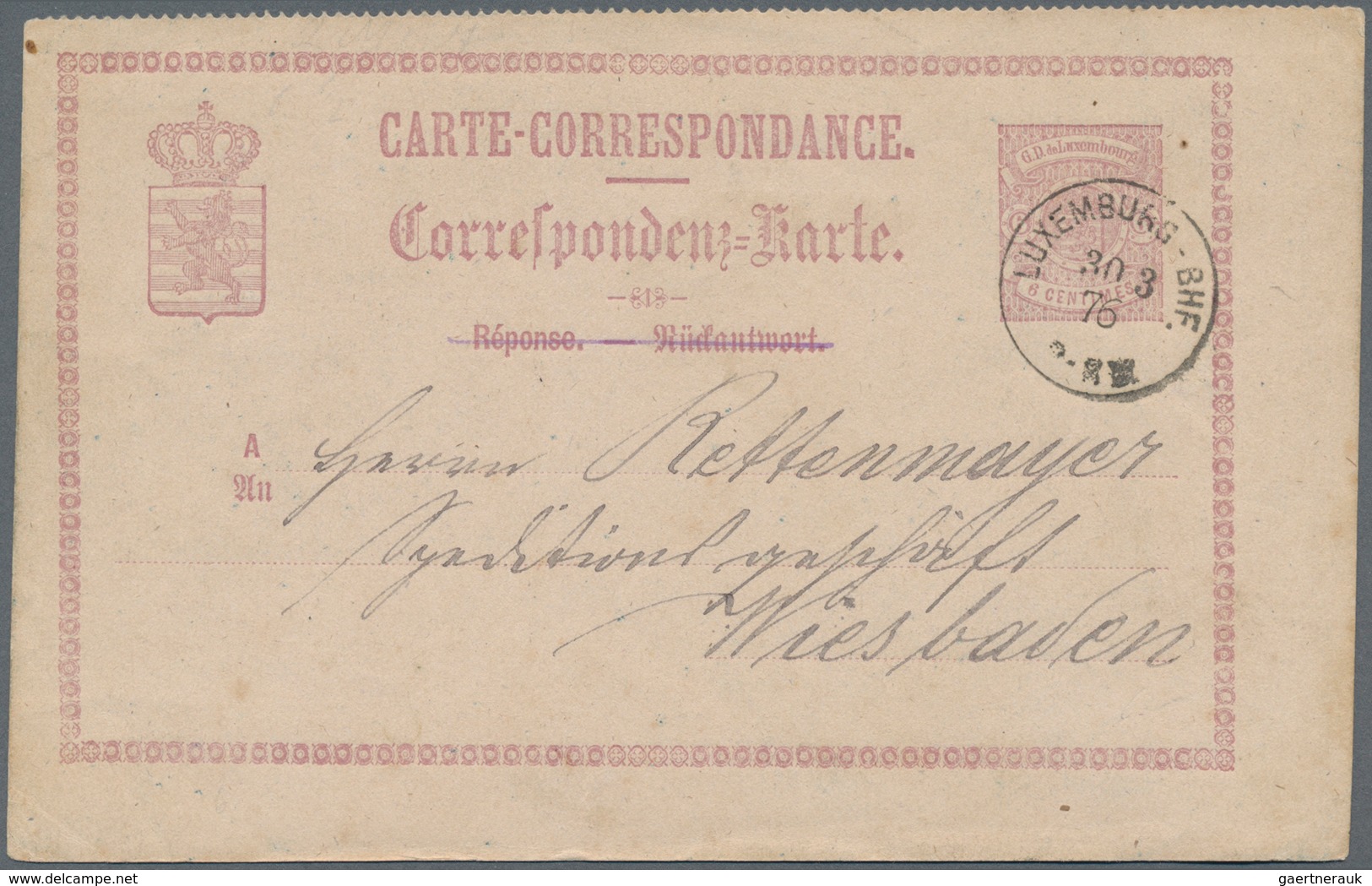 Luxemburg: 1875/1975, Umfangreiche Brief- Und Ganzachensammlung Von Geschätzt 150 Belegen In Deri Al - Otros & Sin Clasificación