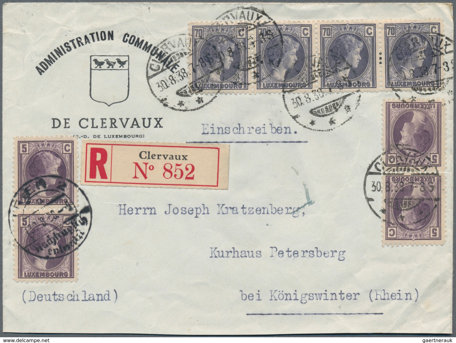 Luxemburg: 1875/1975, Umfangreiche Brief- Und Ganzachensammlung Von Geschätzt 150 Belegen In Deri Al - Andere & Zonder Classificatie