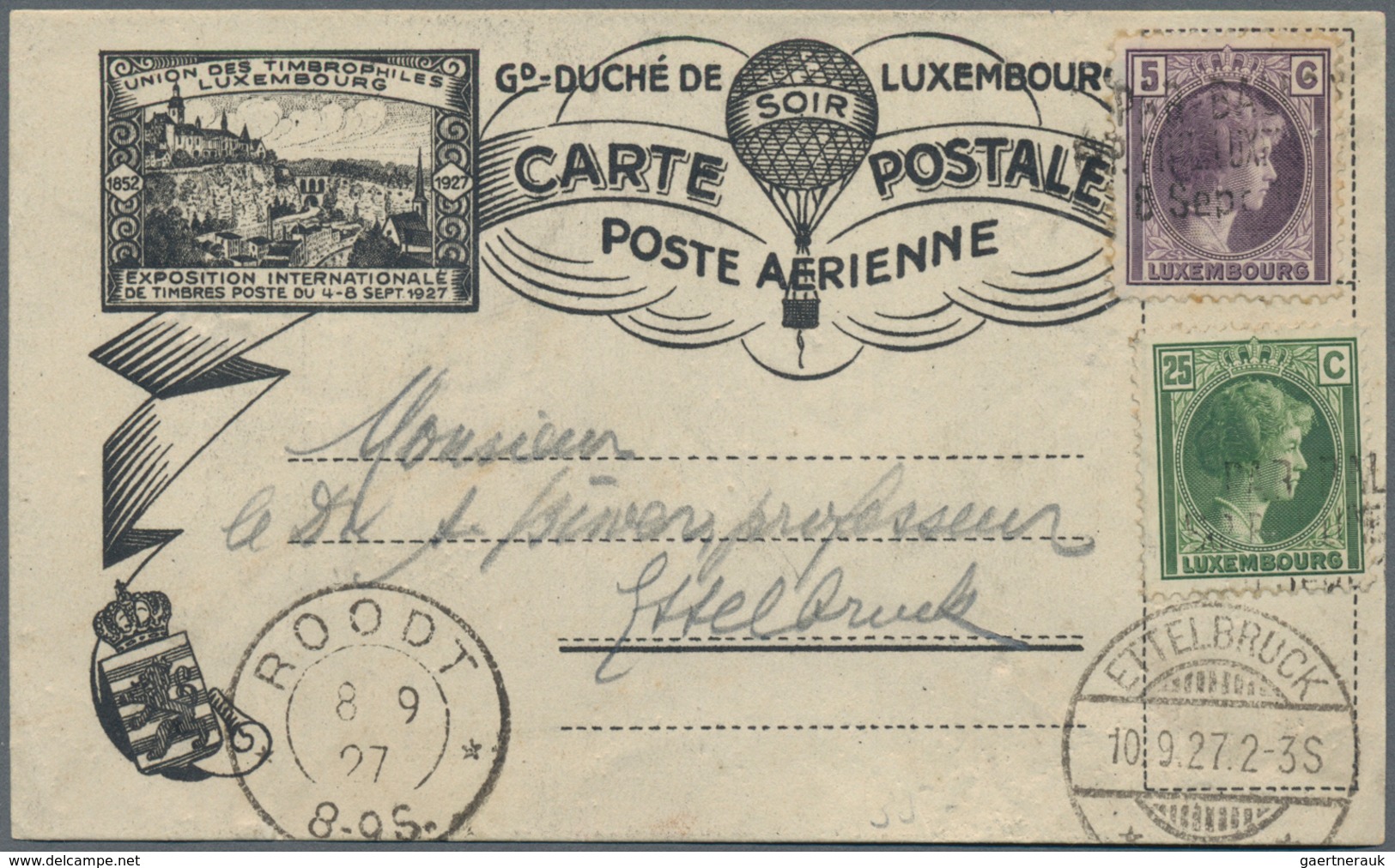 Luxemburg: 1877/1952, Ganzsachen Ungebraucht Bzw. Gelaufen (7, Mit Zwei Doppelkarten 12 1/2 C. Bzw. - Other & Unclassified