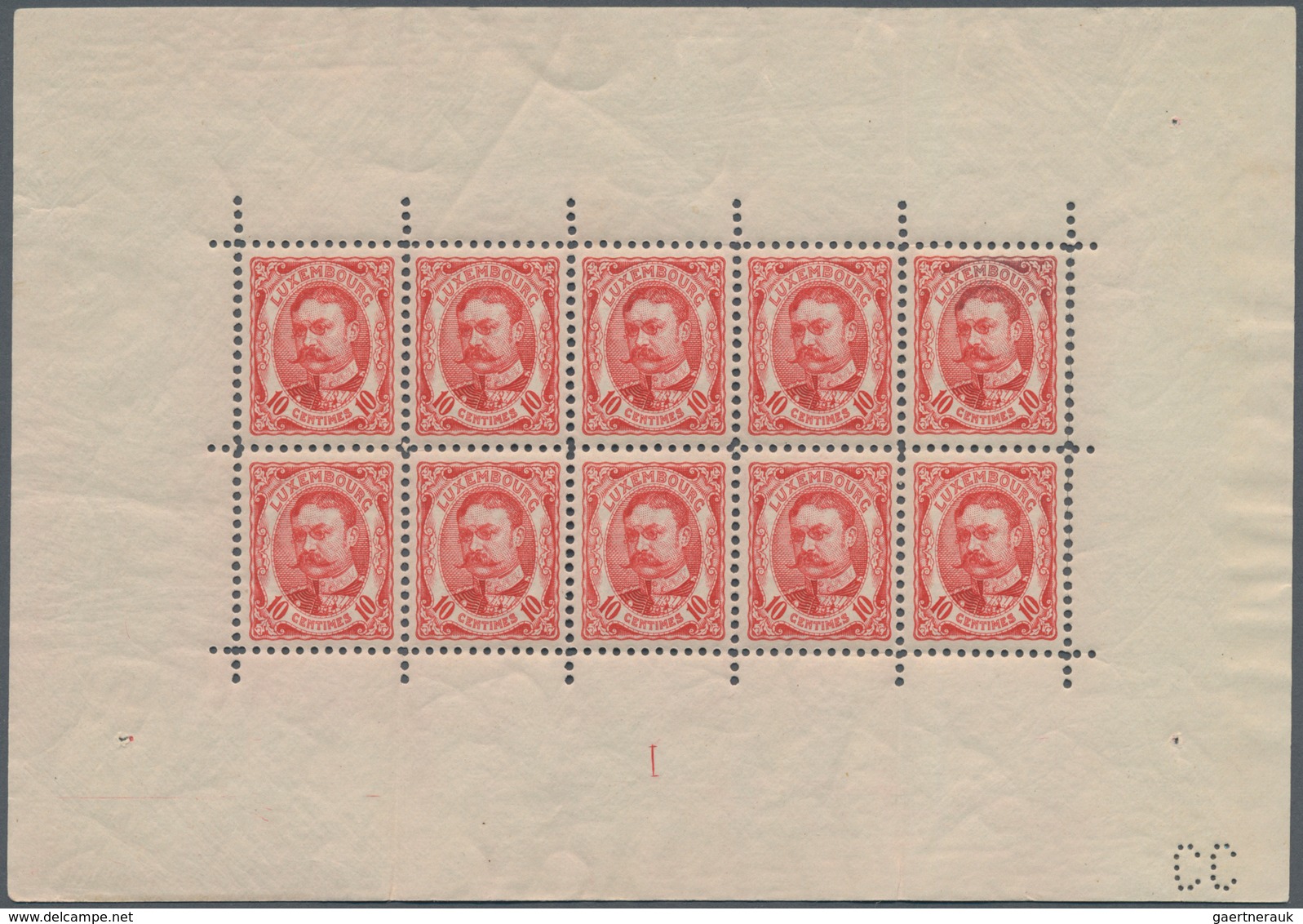 Luxemburg: 1880/1940 (ca.), Mainly Mint Lot On Stockcards Incl. Some Officials, Mini Sheets 1906 10c - Other & Unclassified