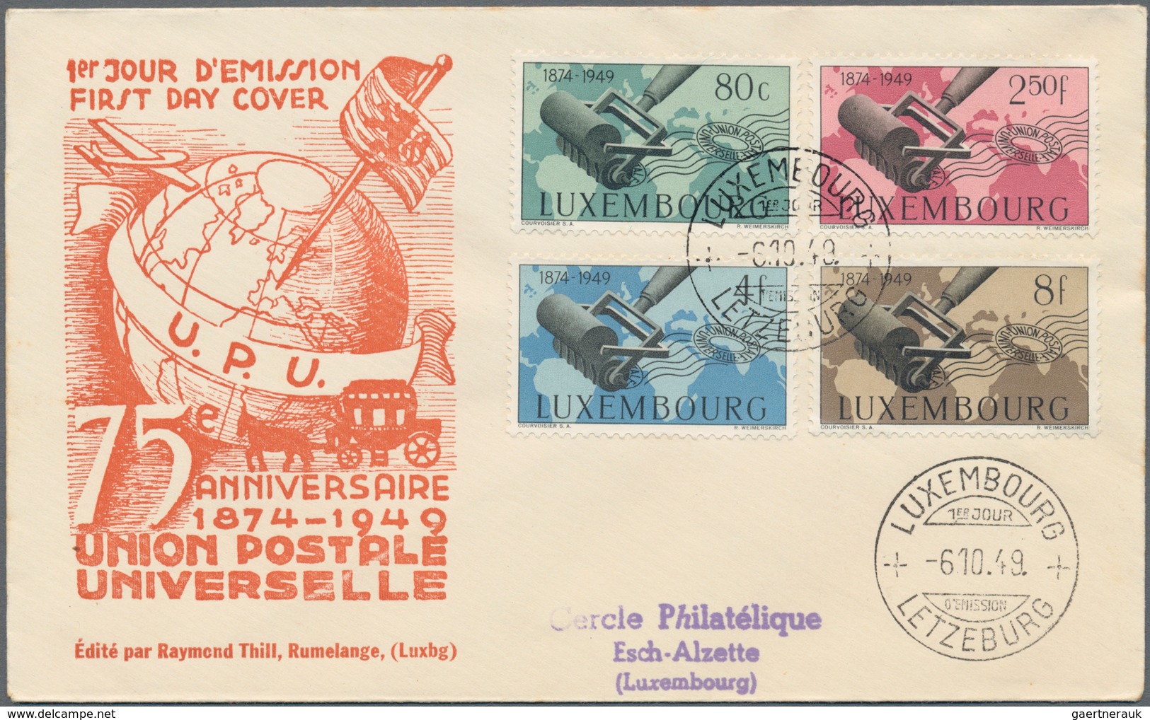 Luxemburg: 1937/1986, Assortment Of Apprx. 150 Entires, Incl. Several Better F.d.c., A Selection Of - Autres & Non Classés