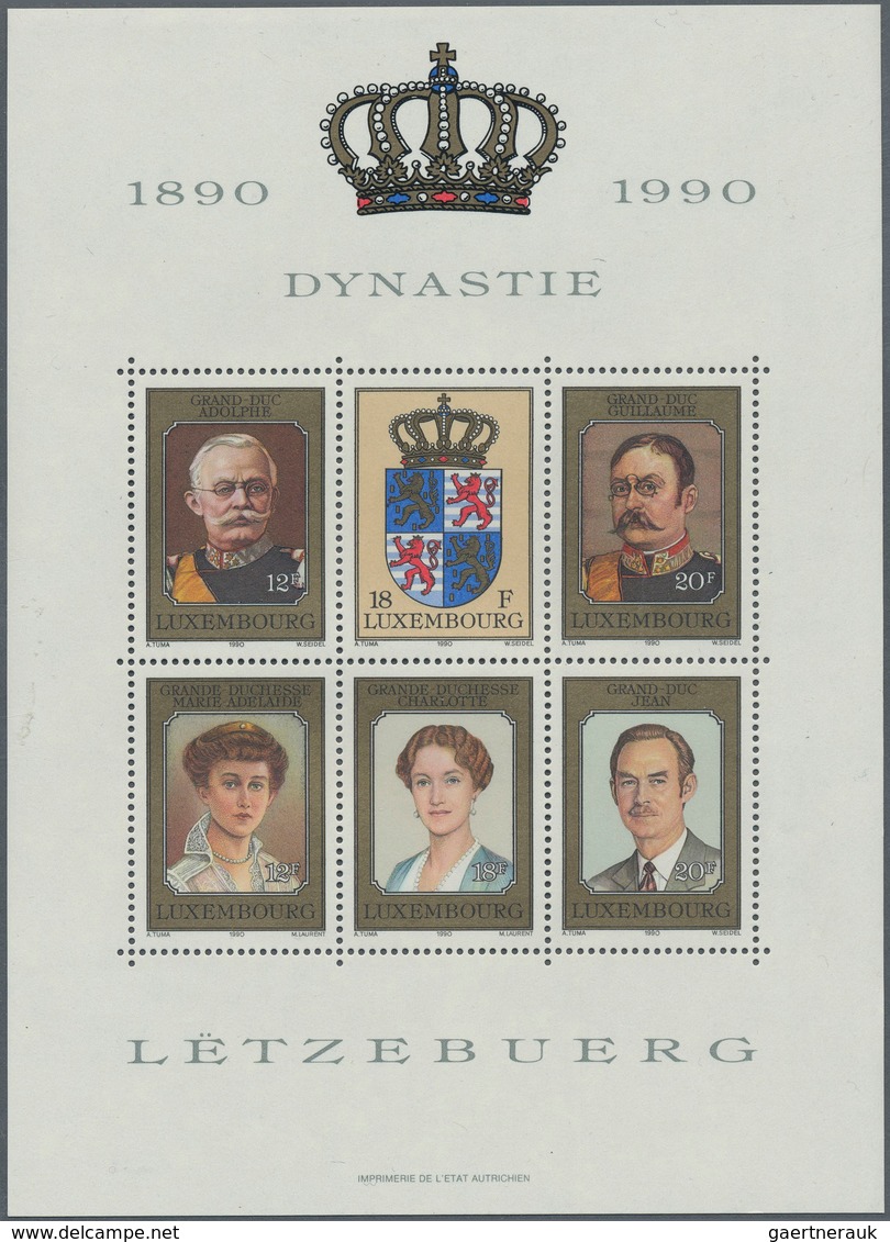 Luxemburg: 1939/1990, Duplicated Accumulation Of The MINIATURE SHEETS In Different Quantities Incl. - Other & Unclassified