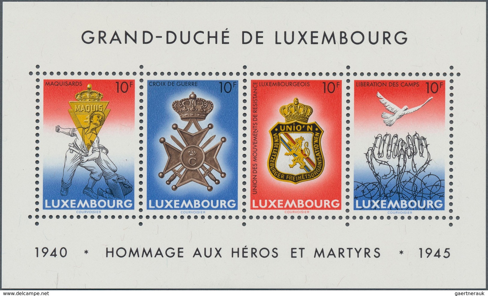 Luxemburg: 1939/1990, duplicated accumulation of the MINIATURE SHEETS in different quantities incl.