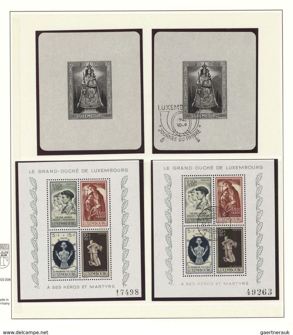 Luxemburg: 1944/2001, A Very Neat Collection In Five Lindner Binders, Collected Parallel In MNH And - Otros & Sin Clasificación