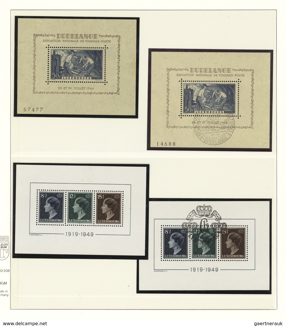 Luxemburg: 1944/2001, A Very Neat Collection In Five Lindner Binders, Collected Parallel In MNH And - Otros & Sin Clasificación