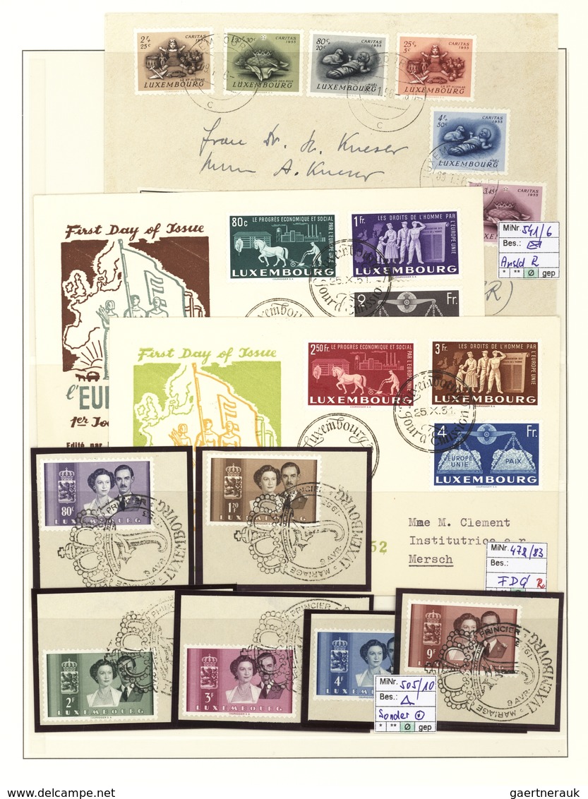 Luxemburg: 1944/2001, A Very Neat Collection In Five Lindner Binders, Collected Parallel In MNH And - Otros & Sin Clasificación
