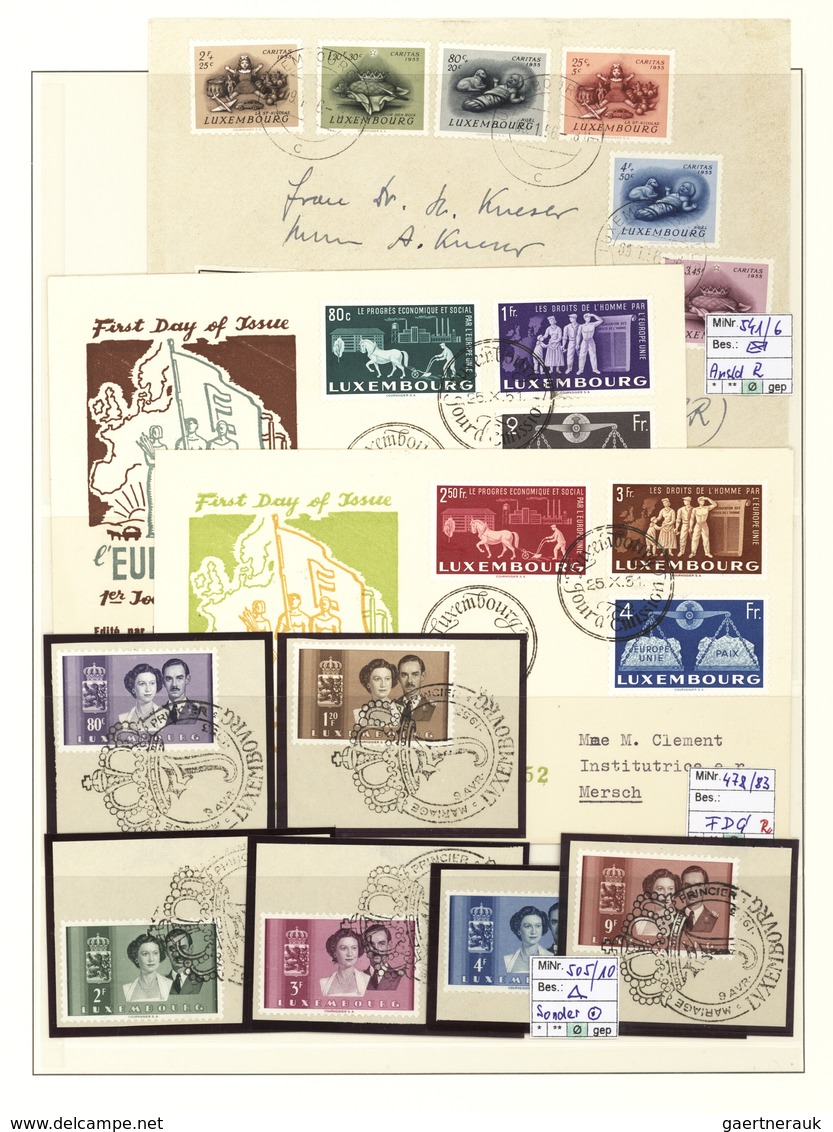 Luxemburg: 1944/2001, A Very Neat Collection In Five Lindner Binders, Collected Parallel In MNH And - Autres & Non Classés