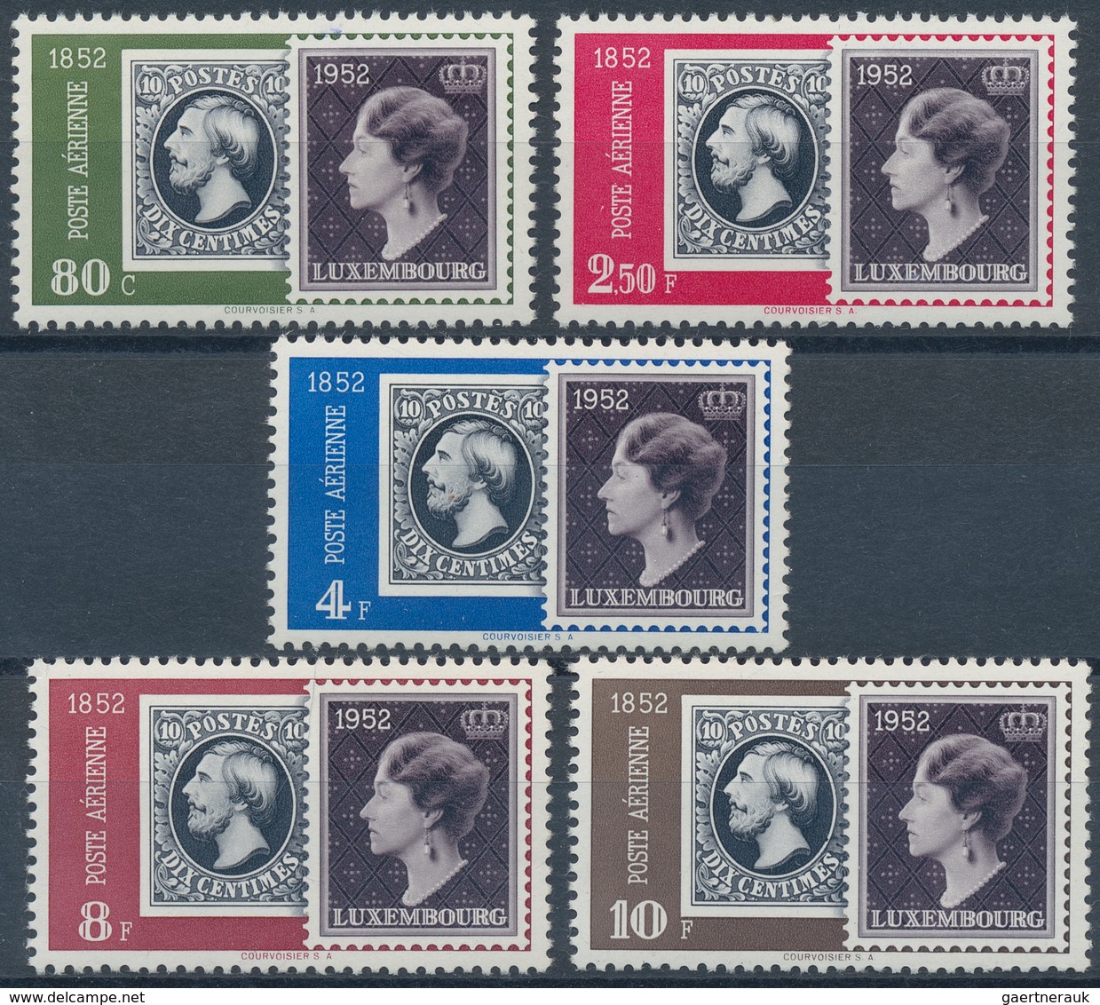 Luxemburg: 1952, 100 Year Sets Mint Never Hinged. The First Issue Is Missing (Centilux). Some Stamps - Autres & Non Classés