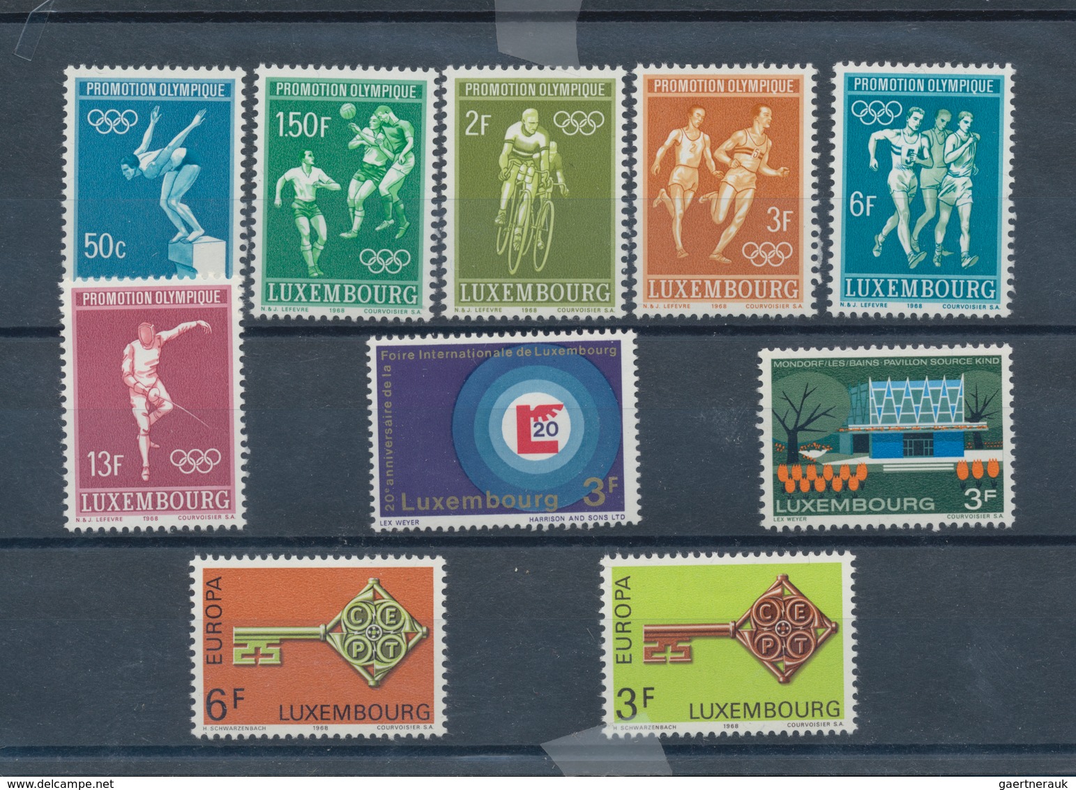 Luxemburg: 1968/71, Complete Year Sets MNH, Mostly Mint Never Hinged And Fine, Some A Bit Toned, Gum - Autres & Non Classés