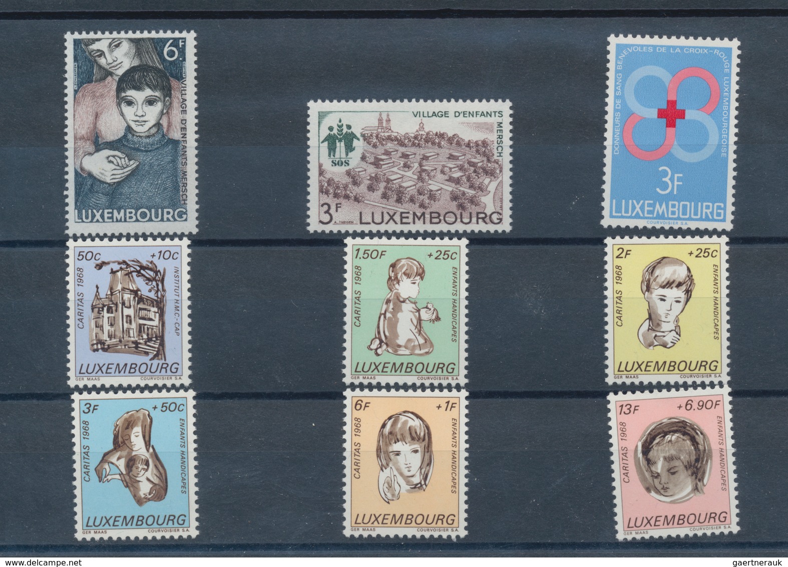 Luxemburg: 1968/71, Complete Year Sets MNH, Mostly Mint Never Hinged And Fine, Some A Bit Toned, Gum - Autres & Non Classés