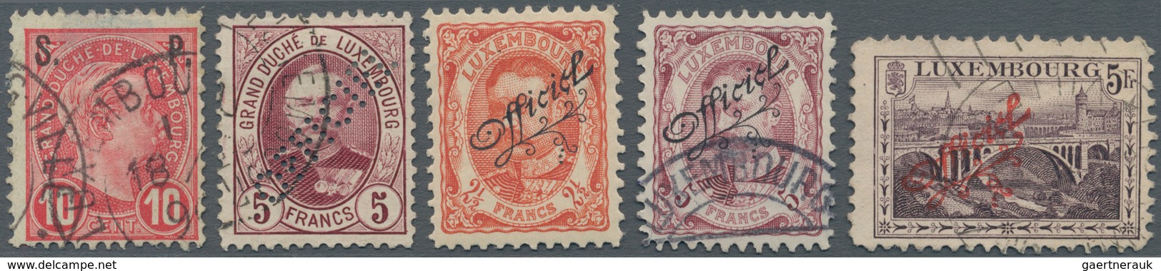 Luxemburg - Dienstmarken: 1875/1935 (ca.), Duplicates On 28 Large Stockcards With Many Valuable Stam - Oficiales