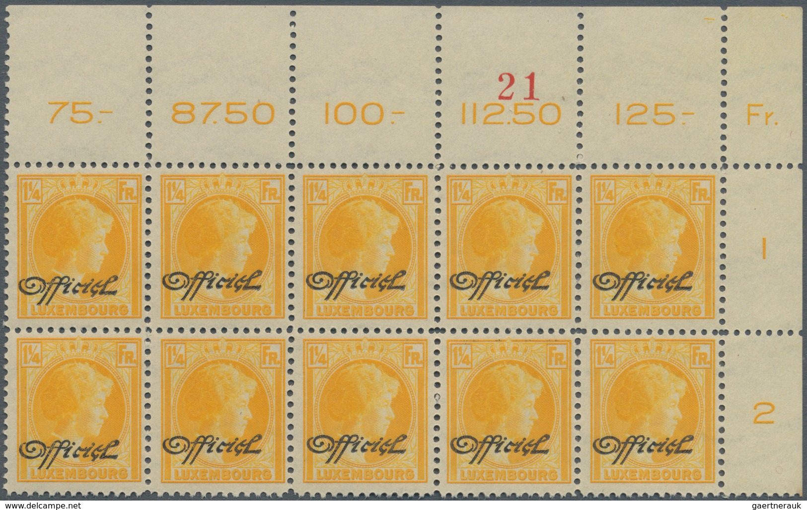Luxemburg - Dienstmarken: 1875/1935 (ca.), Duplicates On 28 Large Stockcards With Many Valuable Stam - Dienstmarken