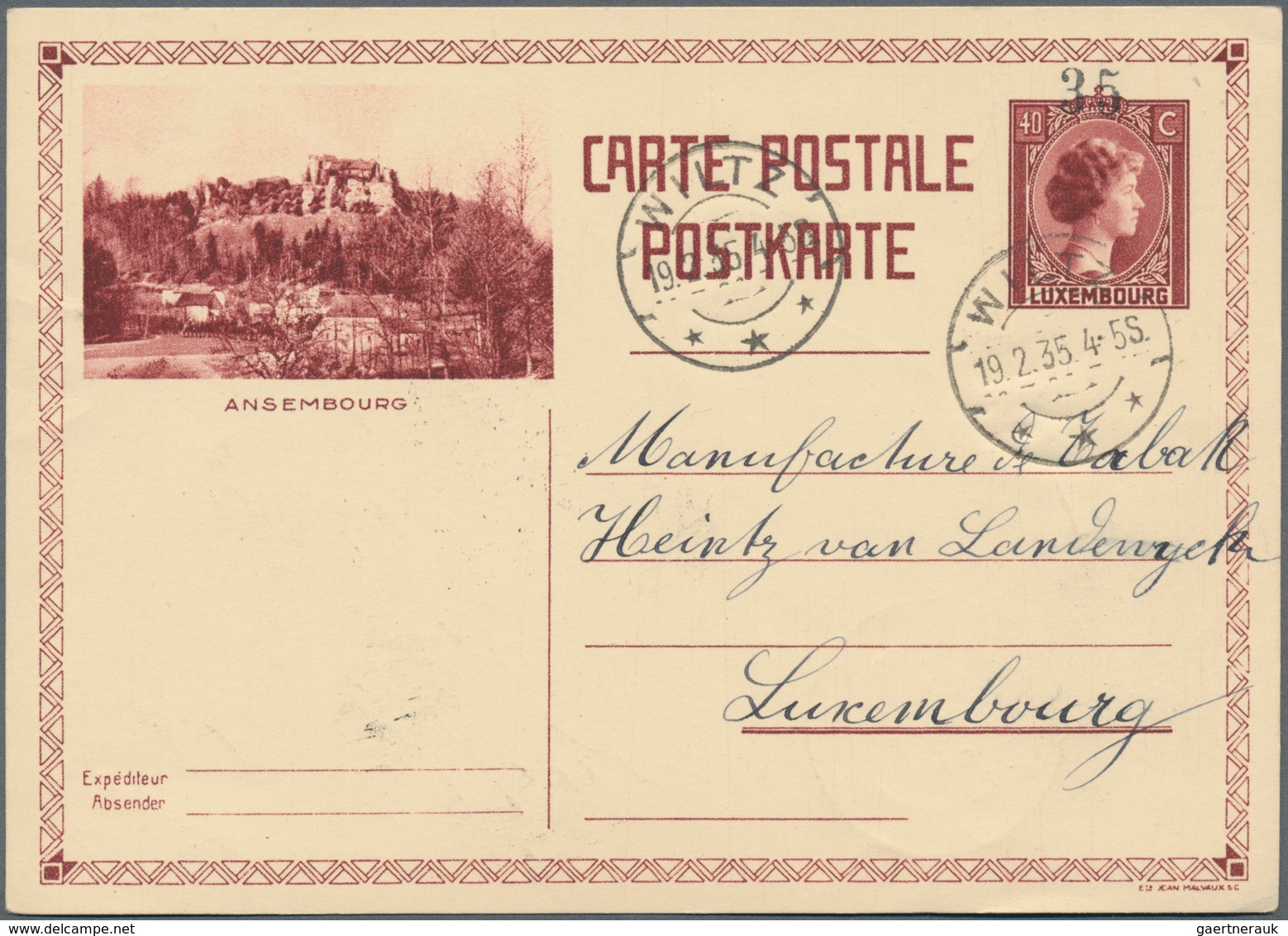 Luxemburg - Ganzsachen: 1876/1945 Holding Of Ca. 270 Unused And Used Postal Stationery Postcards Inc - Enteros Postales