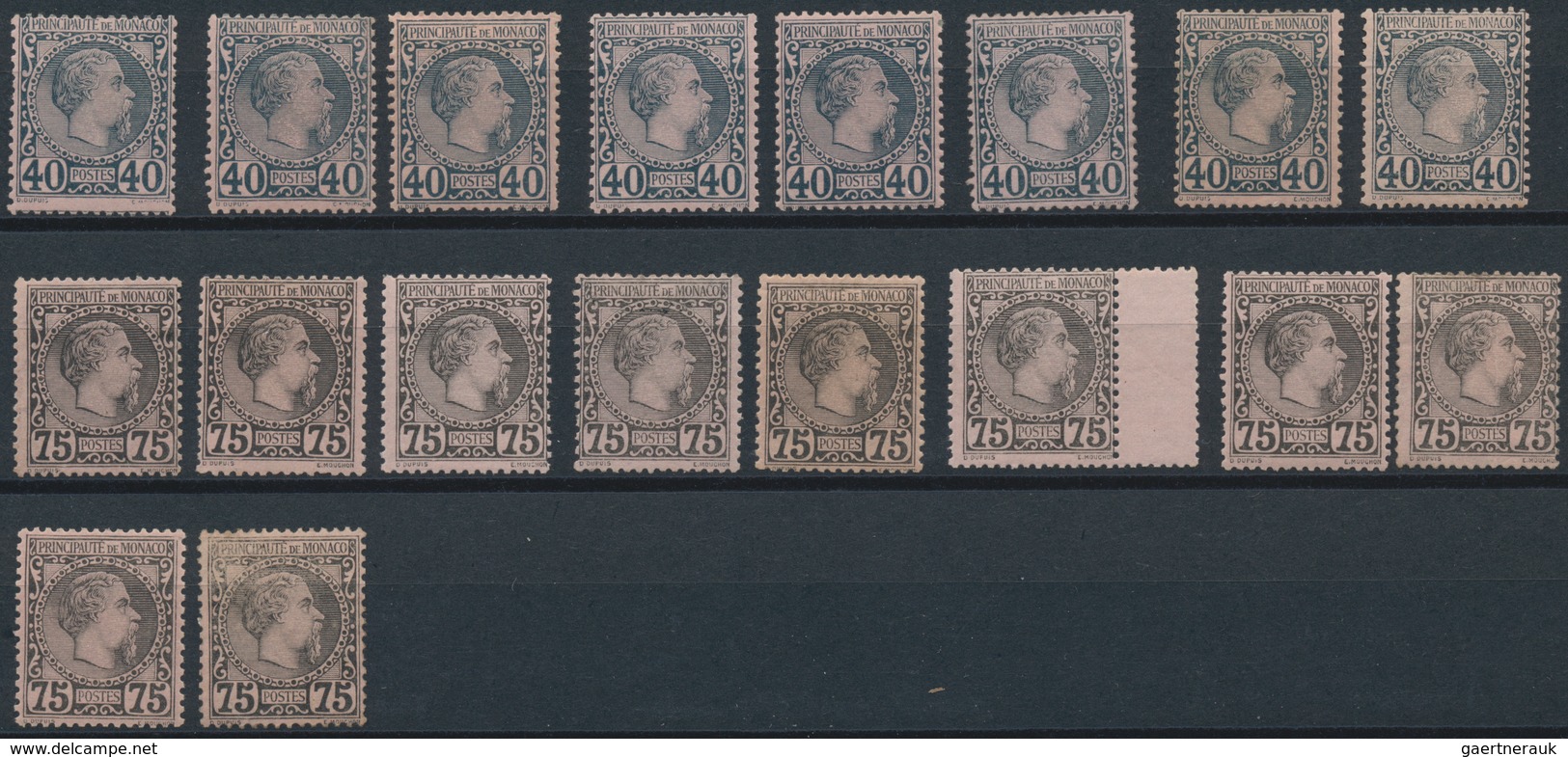 Monaco: 1885/1921, A Splendid Mint Accumulation Of Apprx. 400 Stamps, Well Sorted Incl. Shades, Mult - Oblitérés