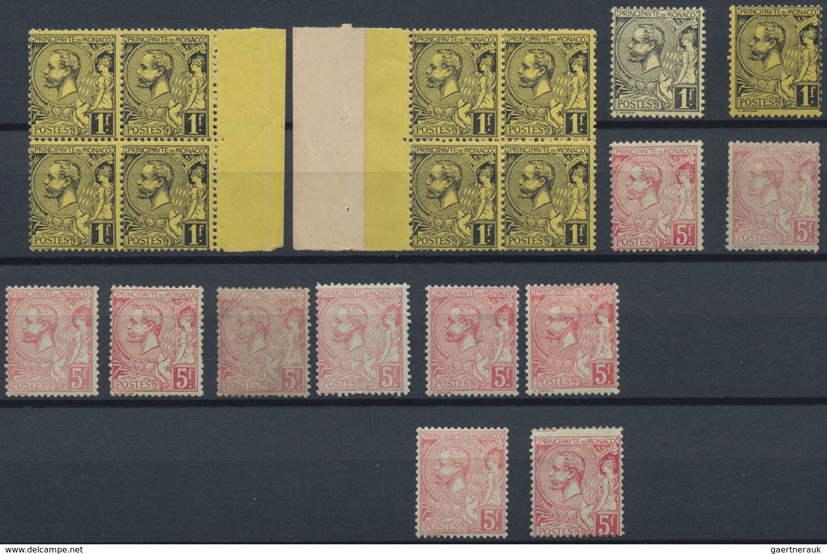 Monaco: 1885/1921, A Splendid Mint Accumulation Of Apprx. 400 Stamps, Well Sorted Incl. Shades, Mult - Used Stamps