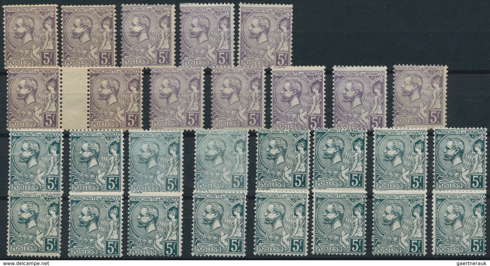 Monaco: 1885/1921, A Splendid Mint Accumulation Of Apprx. 400 Stamps, Well Sorted Incl. Shades, Mult - Used Stamps