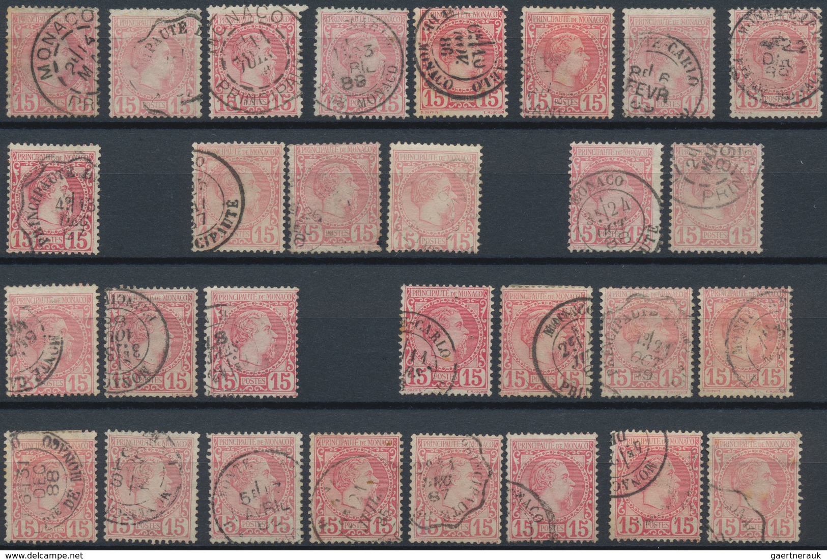 Monaco: 1885/1921, Used Accumulation On Stockcards Incl. Strong Section Of Early Issues. Maury Cat.v - Used Stamps