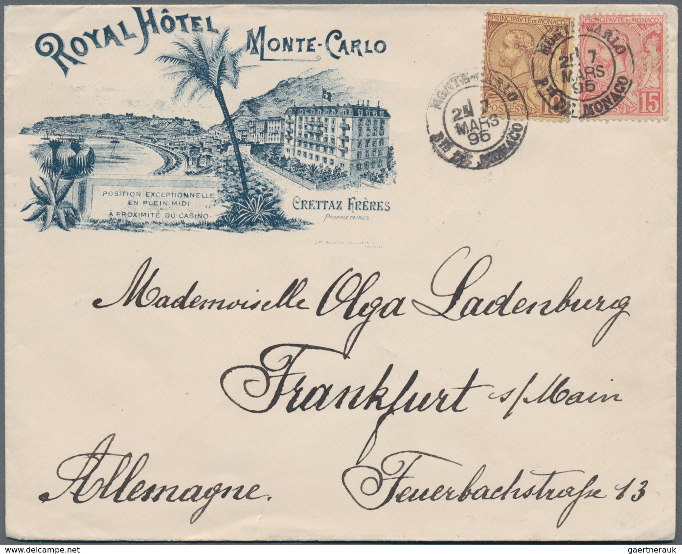 Monaco: 1895/1957, Covers, Some Real Used Ppc And Few Used Stationery (60), Mostly From Corresponden - Usati