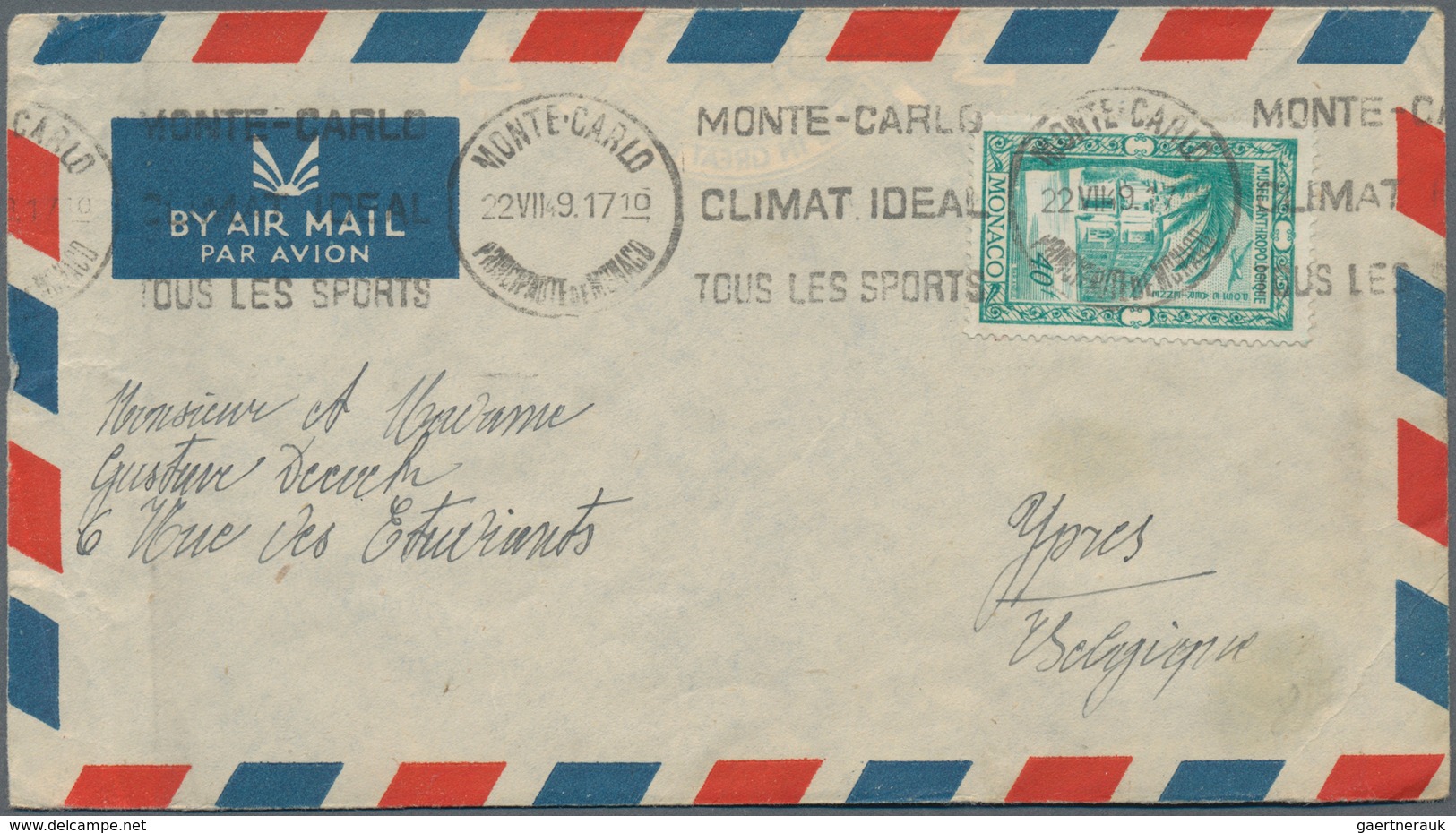 Monaco: 1895/1957, Covers, Some Real Used Ppc And Few Used Stationery (60), Mostly From Corresponden - Gebruikt