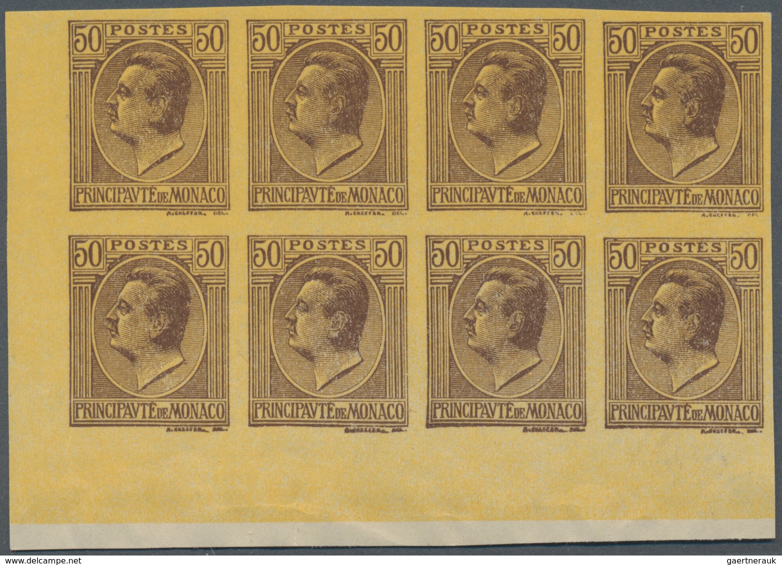 Monaco: 1924/1929, Definitives "Coat Of Arms/Louis II.", 1c.-50c., Set Of 15 Different Values Each A - Gebraucht