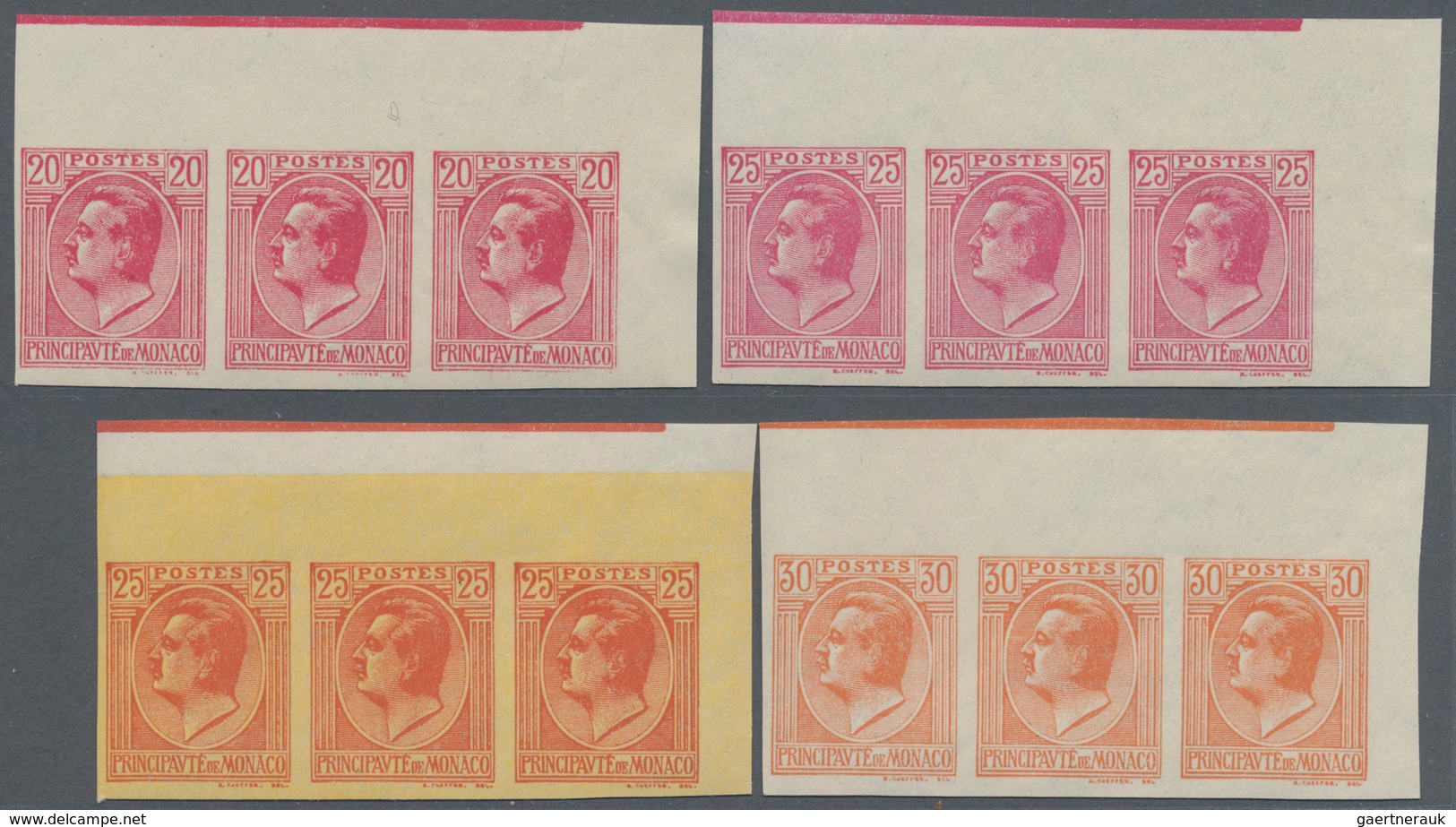 Monaco: 1924/1933, Coat Of Arms And Prince Louis II. 16 Different Values 1c. Grey To 50c. Brown-lila - Usati