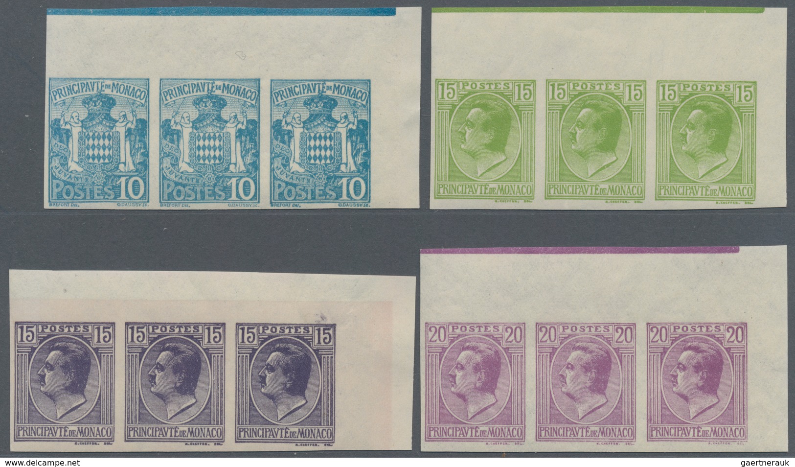 Monaco: 1924/1933, Coat Of Arms And Prince Louis II. 16 Different Values 1c. Grey To 50c. Brown-lila - Oblitérés