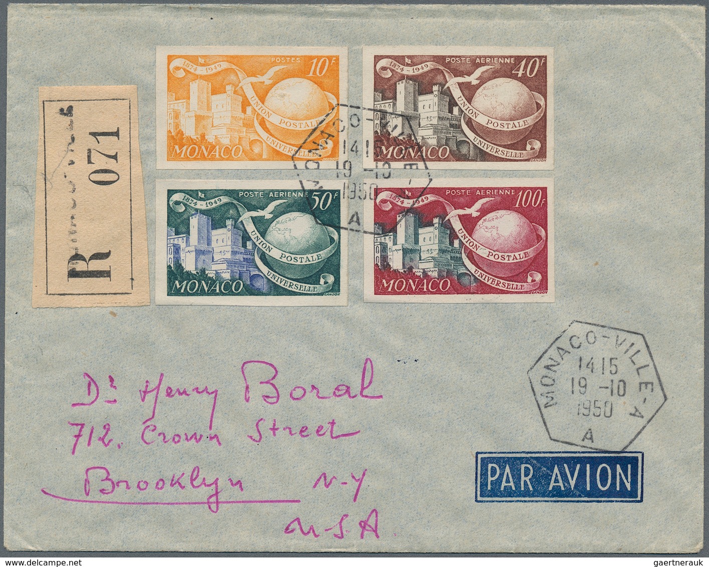 Monaco: 1949/1950, 75th Anniversary Of UPU, Specialised Assortment Incl. Six BLOC SPECIAUX Unmounted - Usados