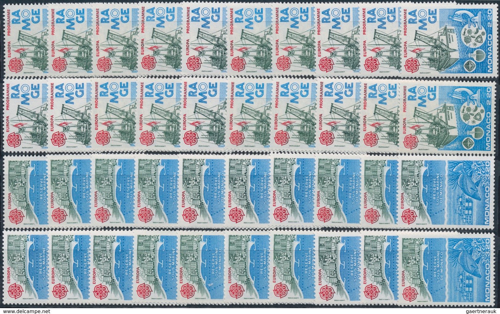 Monaco: 1962/1992, Incredibly Huge MNH Stock Of The Europa Issues In Many Boxes That Fill Three Stor - Oblitérés