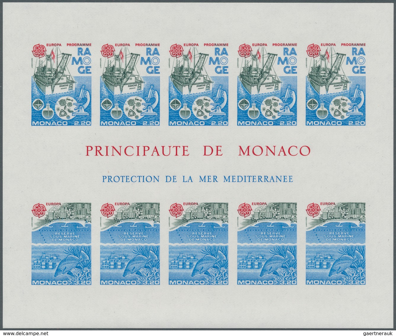 Monaco: 1986, Europa-Cept, Souvenir Sheet IMPERFORATE, 100 Pieces Unmounted Mint. Maury 1558A Nd (10 - Gebraucht