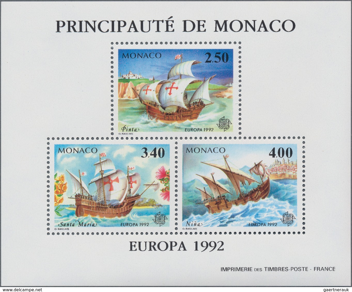 Monaco: 1991/1994. Big Stock SPECIAL PRINTINGS. Included Are: 1991 "European Space Flight" (Michel # - Oblitérés