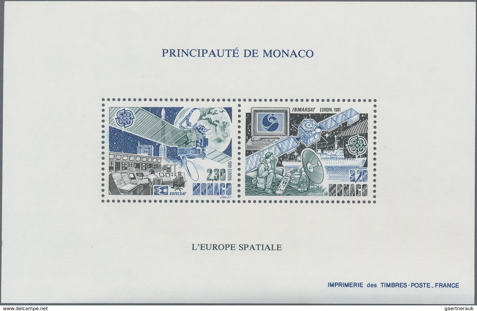 Monaco: 1991/1994. Big Stock SPECIAL PRINTINGS. Included Are: 1991 "European Space Flight" (Michel # - Oblitérés