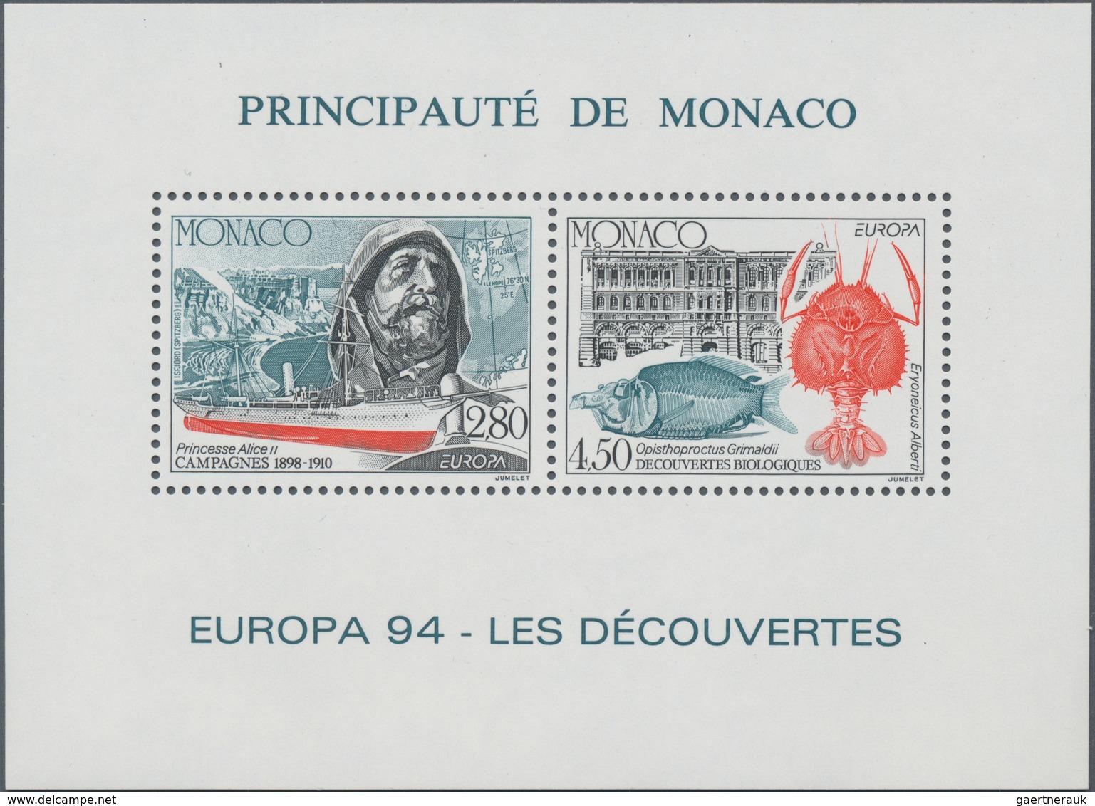 Monaco: 1994, Cept "Explorations", Bloc Speciaux Perforated, 48 Pieces Mint Never Hinged. Maury BS22 - Gebraucht