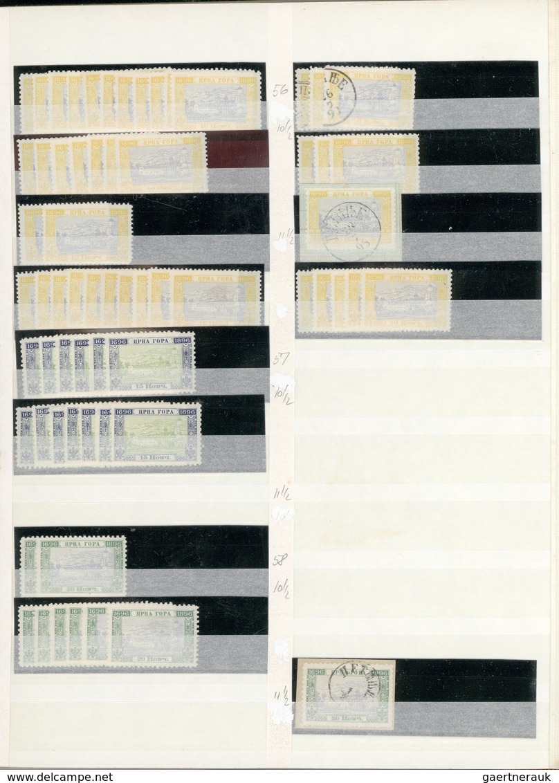 Montenegro: 1874/1913, comprehensive mint and used holding in a thick stockbook with plenty of mater