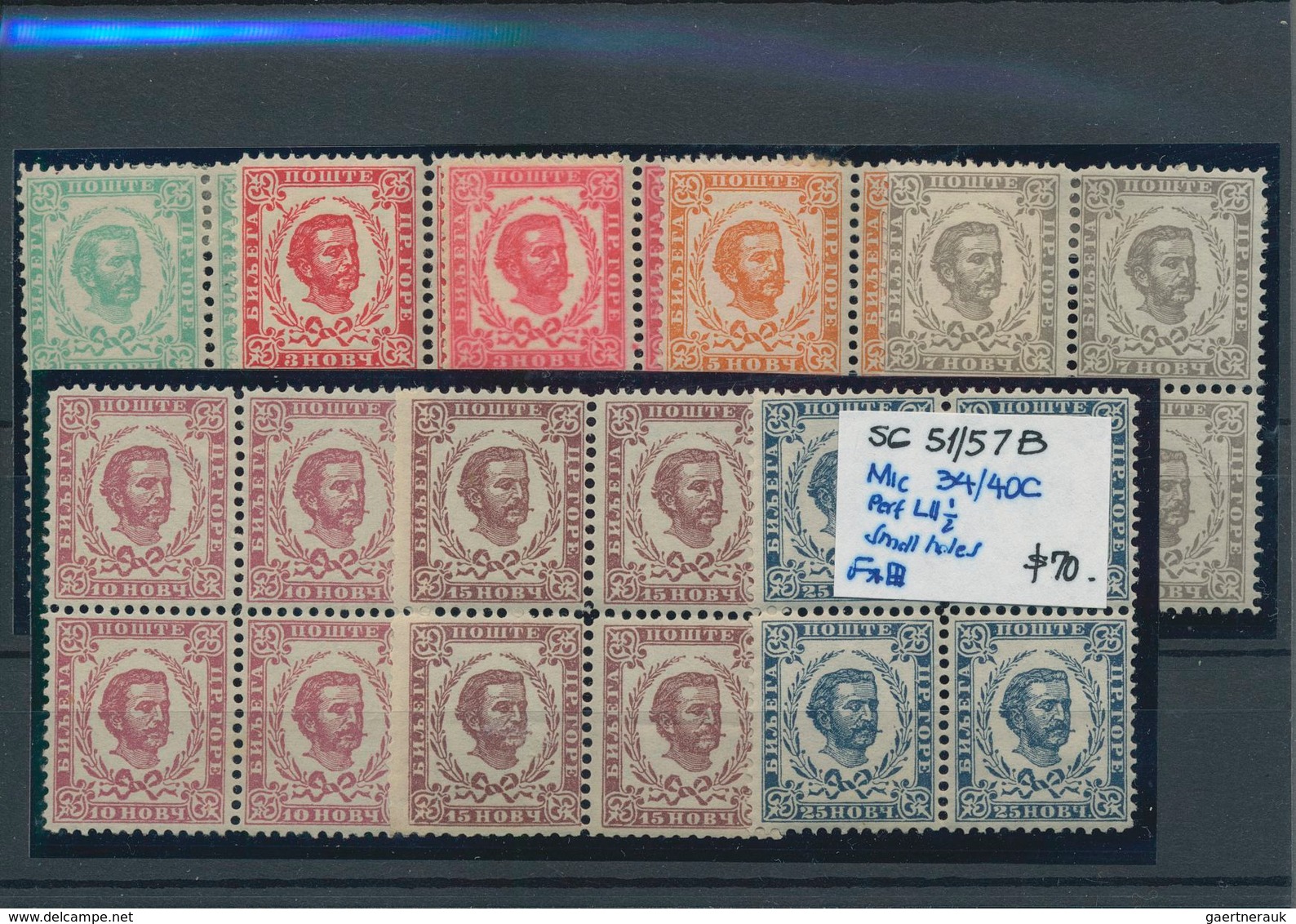 Montenegro: 1874/1913, mint and used holding on stockcards in two small binders, well sorted through