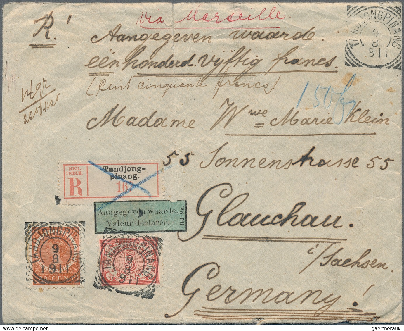 Niederlande: 1857/1932, Netherlands/colonies, Lot Of 13 Covers/cards/stationeries, From 1857 Letters - Andere & Zonder Classificatie