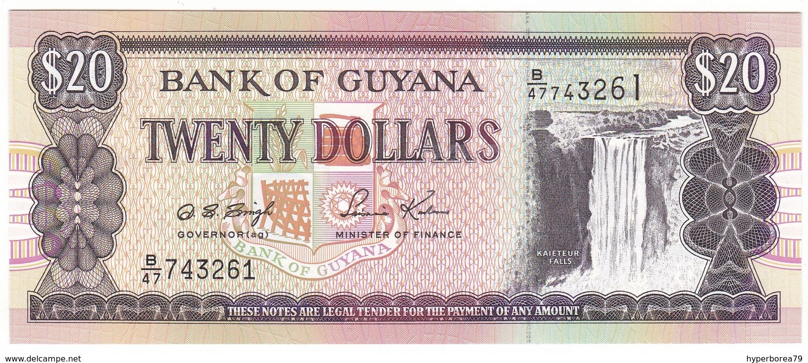 Guyana P 30 B2 - 20 Dollars 1996 - UNC - Guyana