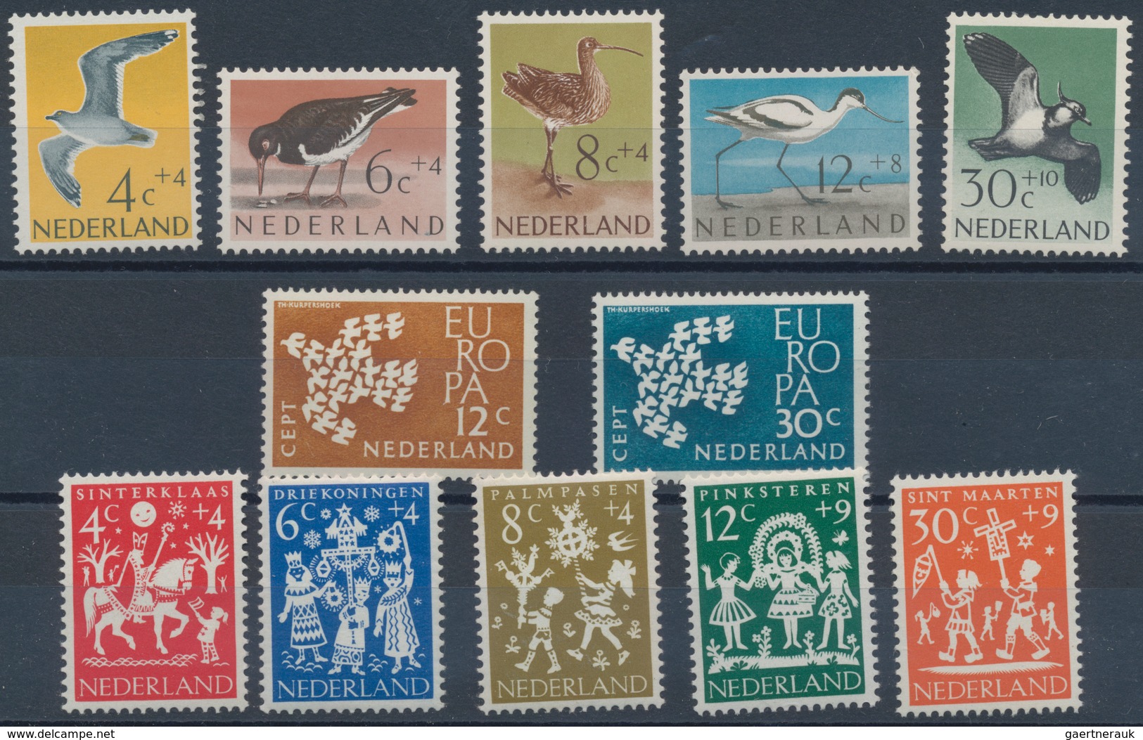 Niederlande: 1961, Sets Without The Definitives Per 250 MNH. Every Year Set Is Separately Sorted On - Otros & Sin Clasificación