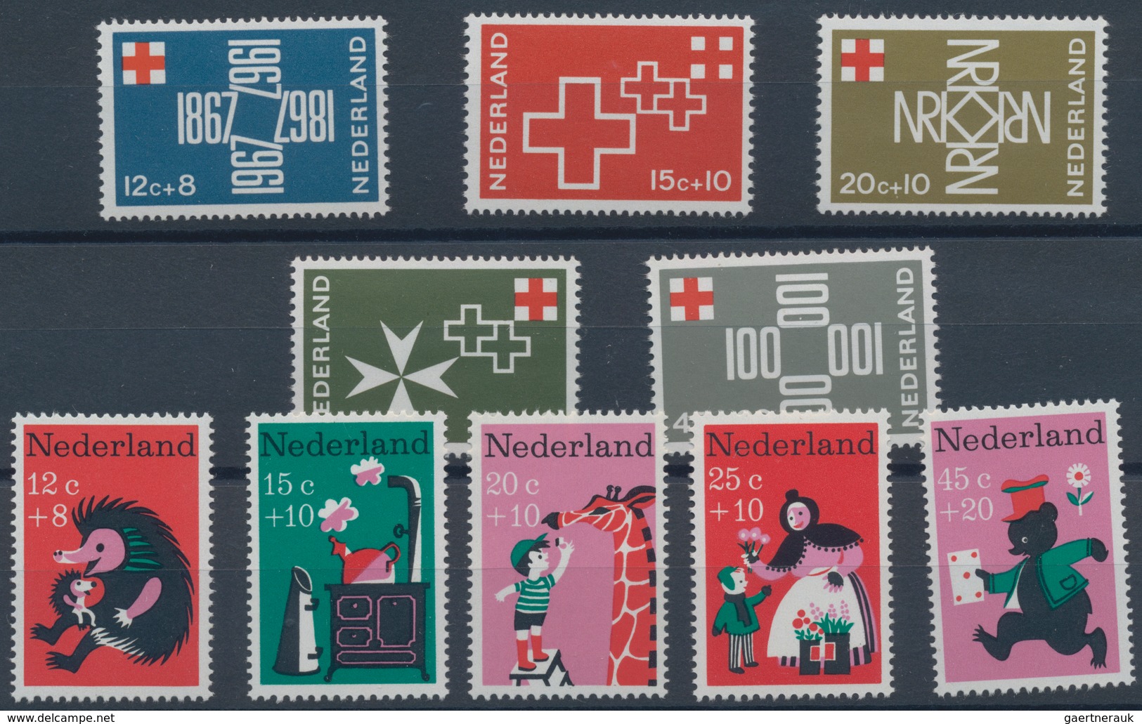 Niederlande: 1967, Sets Without The Definitives Per 100 MNH. Every Year Set Is Separately Sorted On - Other & Unclassified