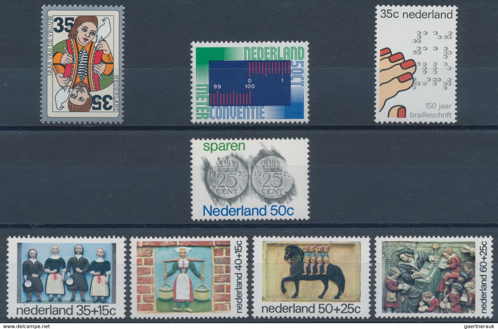 Niederlande: 1975, Sets Without The Definitve And Souvenir Sheets Per 275 MNH. Every Year Set Is Sep - Other & Unclassified