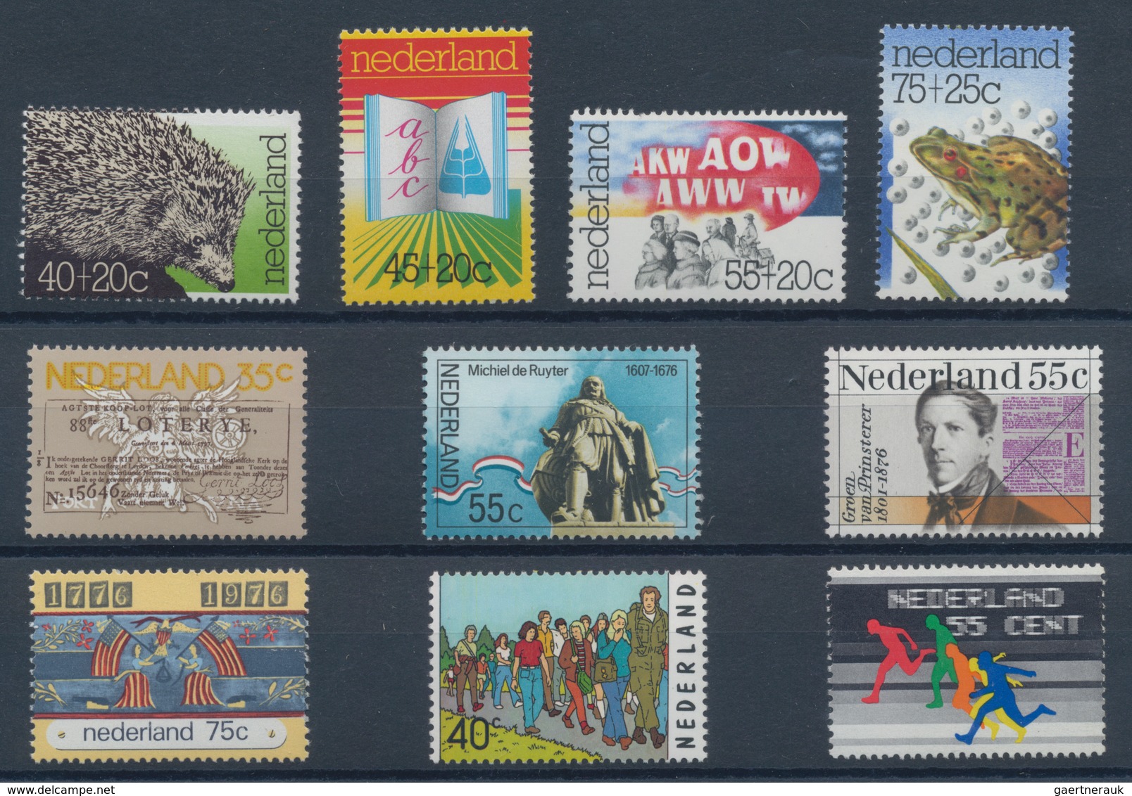 Niederlande: 1976, Sets Without The Definitives And Souvenir Sheets Per 175 MNH. Every Year Set Is S - Andere & Zonder Classificatie