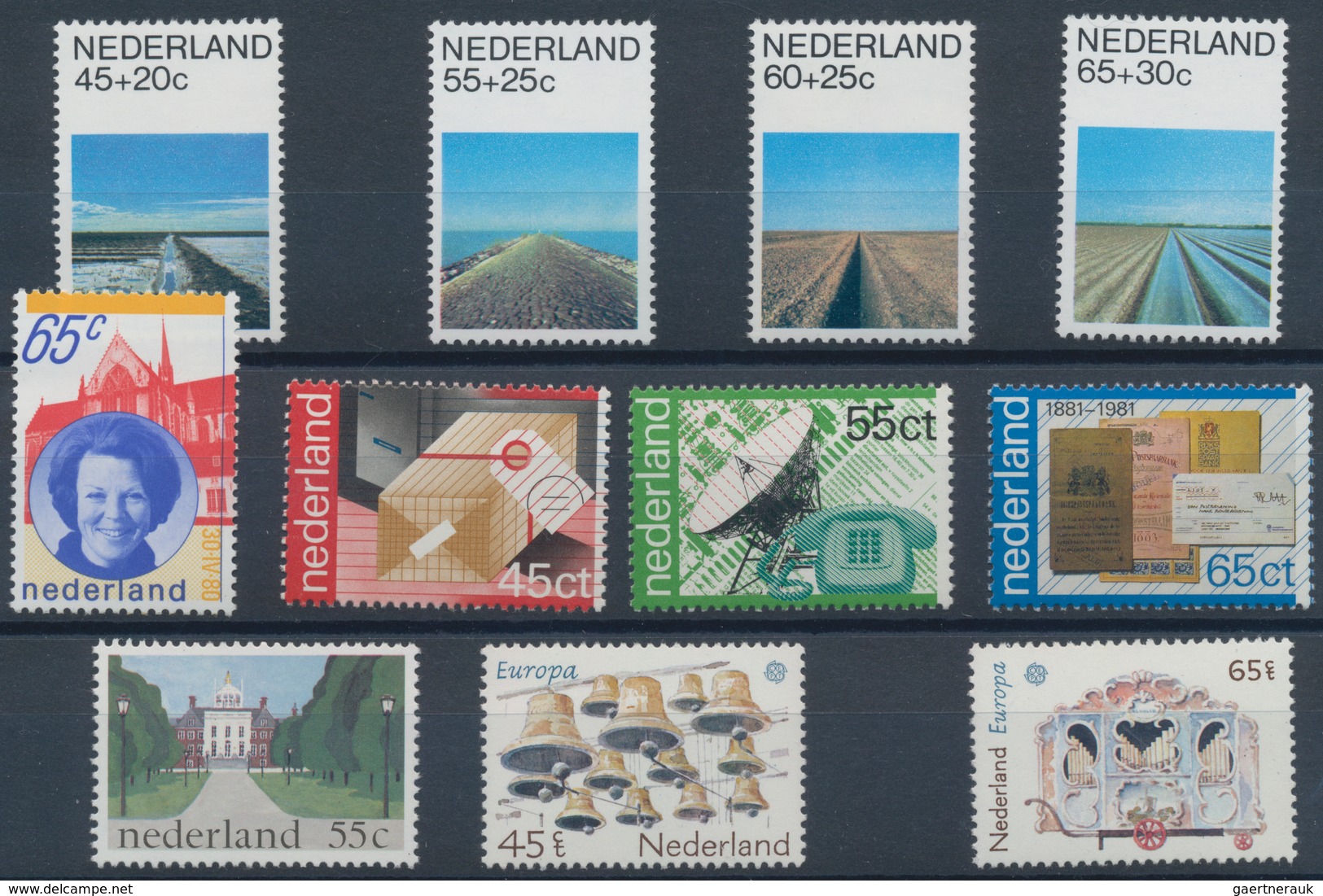 Niederlande: 1981, Sets Without The Definitives And Souvenir Sheets Per 125 MNH. Every Year Set Is S - Other & Unclassified