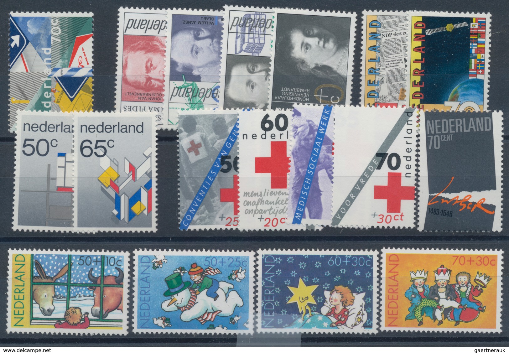 Niederlande: 1983, Sets Without The Souvenir Sheets Per 200 MNH. Every Year Set Is Separately Sorted - Otros & Sin Clasificación